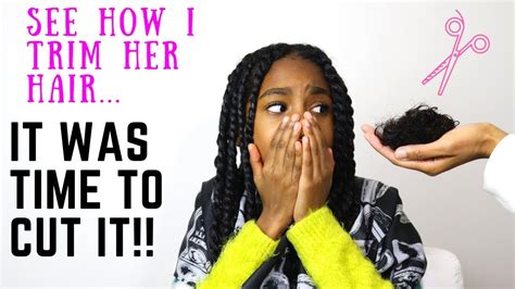 Uncontrollable frizz is another way your hair will let you know it's time for a trim. HOW TO: TRIM CURLY KINKY NATURAL HAIR WITHOUT HEAT | KIDS ...