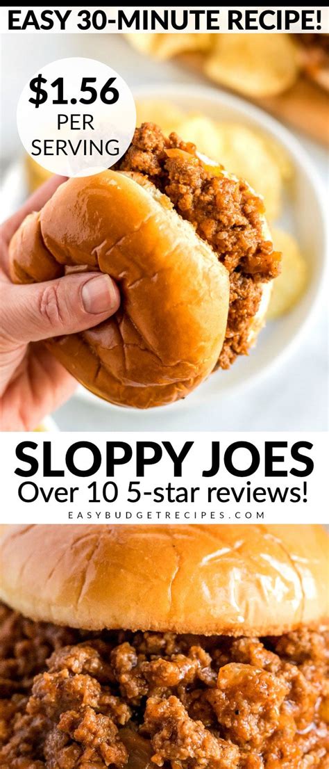 These easy sloppy joes come together quickly with ingredients you probably already have in your pantry. Homemade Sloppy Joes - Easy Budget Recipes