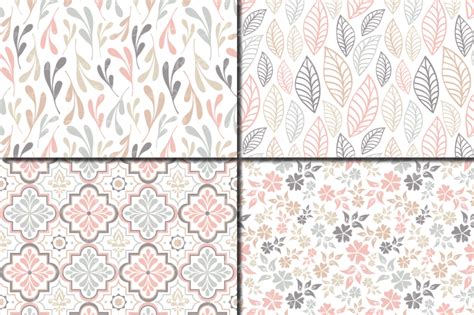 From modern and trendy to … Seamless neutral patterns / Neutral geometric and floral ...