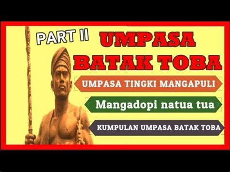 Ala ulaon las ni roha do on, dumenggan ma jumolo dipukka dohot partangiangan (ibadah singkat). KUMPULAN UMPASA BATAK TOBA UNTUK DI INGAT DALAM BERBAGAI ACARA ULAON BANGSO BATAK PART II - YouTube