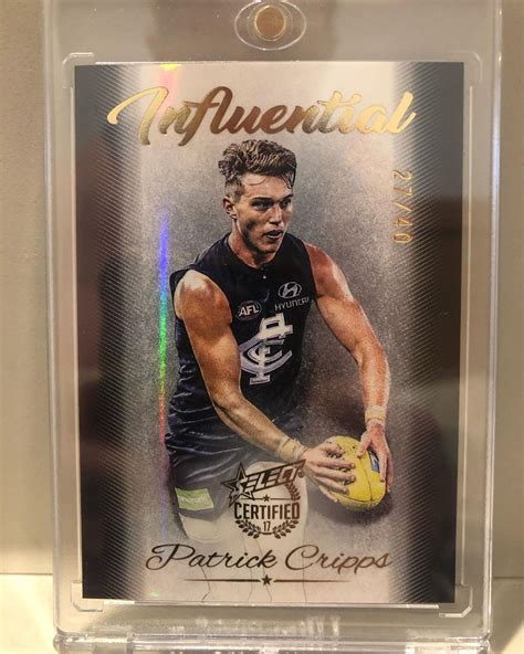 Küçükken bile, güçlü bir orta saha oyuncusu olarak oynadığı oyun tarzı, elle pas geçerek izinleri kazanma konusunda güçlü bir. Carlton_FootyCards on Instagram: "Cripps Influential ...