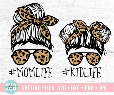 Maybe you would like to learn more about one of these? Momlife SVG momlife kidlife Matching Messy bun hair svg ...