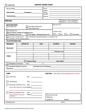 Template options include work orders for maintenance, it services, landscaping, auto repairs, cleaning, and more. Printable hvac service forms free - Edit, Fill Out & Download Form Templates in PDF & Word ...