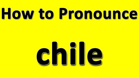 Listen and learn how to say chile correctly (country in south america) with julien, how do you pronounce free pronunciation audio/video tutorials.where. How to Pronounce chile - YouTube