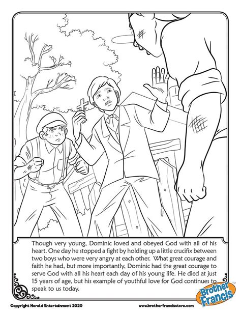 Saint dominic savio coloring page. St. Dominic Savio Feast Day | Coloring books, Catholic ...