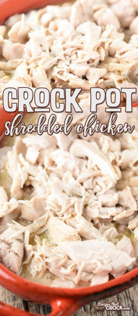 Make in advance, freeze in portions, and use as a starter for meals on the fly. Crock Pot Shredded Chicken - Recipes That Crock!