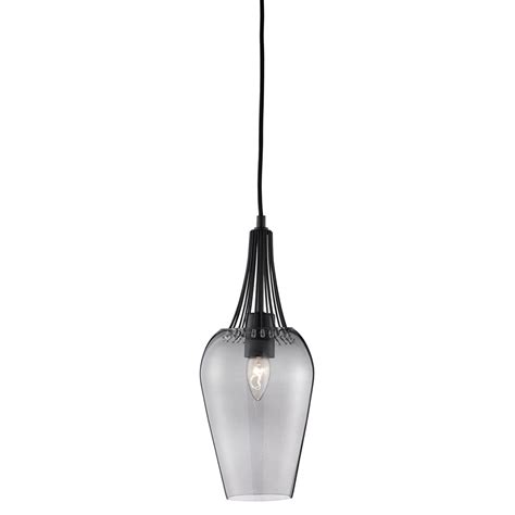 Ceiling lighting is the main focal light in most rooms. Whisk Pendant Light With Matt Black Trim & Smoked Glass ...