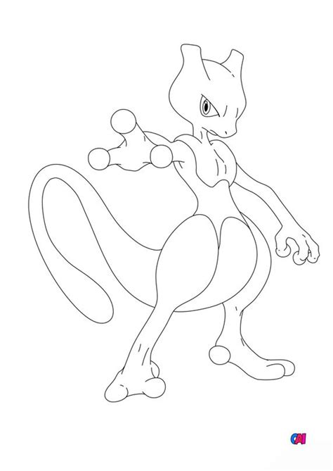 Coloriage mewtwo pokemon à imprimer du livre de coloriage pokemon. Coloriage Pokémon à imprimer - 150 - Mewtwo