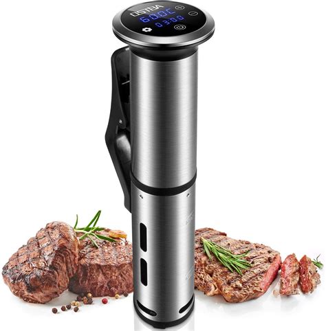 Réaliser une cuisson sous vide à basse température réussie, nécessite forcément un appareil de qualité. OSTBA Cuiseur Sous Vide 1200W Calculateur d'Immersion de Cuisinière, Thermostat Réglable pour un ...