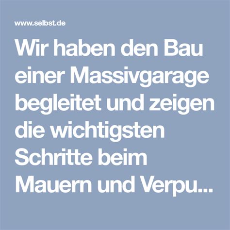 Lösung für besondere anforderungen wintergarten: Wir haben den Bau einer Massivgarage begleitet und zeigen ...