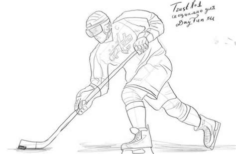 Трус не играет в хоккей! Рисунок карандашом хоккей - Как нарисовать хоккеиста ...