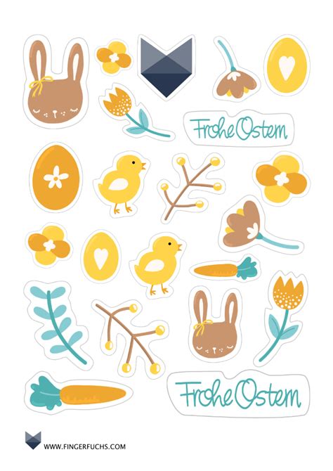 Die besten 25+ bastelvorlagen ostern ideen auf pinterest. Sticker für Ostereier zum Ausdrucken - Freebie - Ostern ...