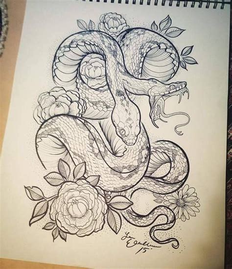 Snake meaning and tattoo ideas. artbylauramarie - 2 headed snake commission for Kelsey 💕 ...