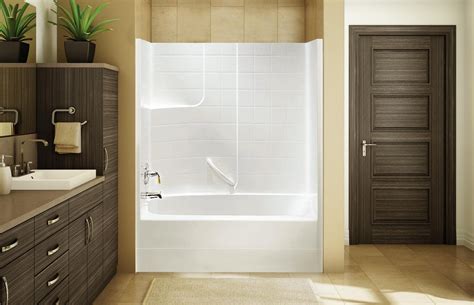 If your bathroom fixtures are spectacular, who notices how much space there is? TSTEA62 | Shower tub, Bathtub shower, Bathtub shower combo