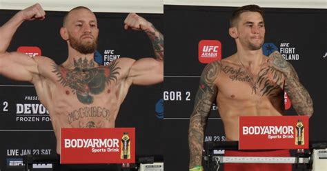 Look back on @dustinpoirier vs @thenotoriousmma from #ufc178 now! UFC 257 Weigh-Ins: Conor McGregor, Dustin Poirier On Point ...