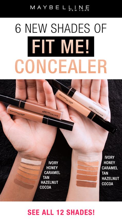The maybelline fit me concealer has about 18 shades but it can actually vary on where you live. Our best selling, fan favorite Fit Me! Concealer is now ...