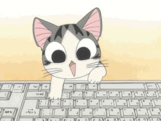 The largest collection of animated cat gifs on the internet: anime typing gif | Tumblr