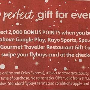 We did not find results for: 2000 Flybuys ($10) with $50 Google Play Gift Cards (also ...