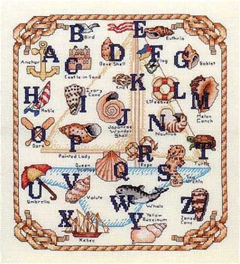 Free baby cross stitch patterns from adelaide.make something special just for baby! Nautical Sampler Cross-Stitch Design