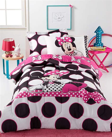 This giant wall sticker gives an illusion of her favorite character minnie mouse posing on the wall. Disney Minnie Dots are the New Black Twin 5-Pc. Comforter ...