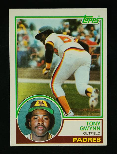 Free shipping tony gwynn autographed signed 1993 pinnacle nt padres baseball card beckett coa gem mint 10 auto win. Lot Detail - Tony Gwynn 1983 Topps Rookie Card