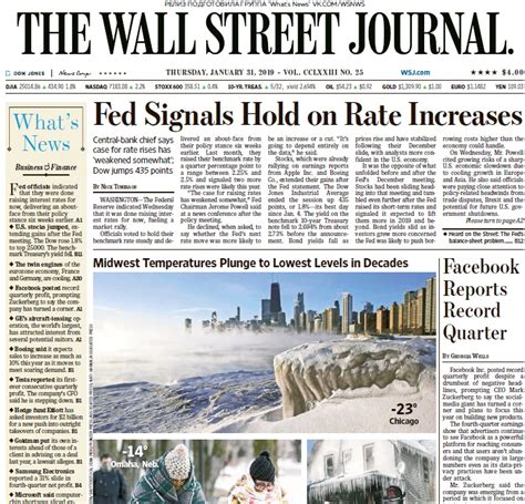 Free news & magazines app. The Wall Street Journal - 31.01.2019 - Download Free PDF ...