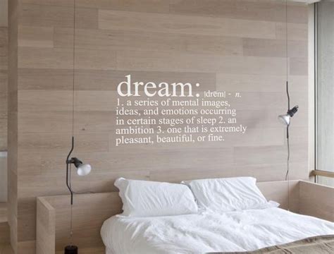 More definitions, origin and scrabble points Dream definition bedroom wall sticker | Bedroom wall, Wall ...