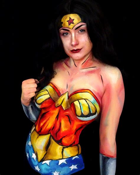 Since we women sometimes have a distorted image of what our bodies actually look like, this is perfect to make you feel better about yourself! Cosplay Wonder Woman Body Paint (that I painted on ...