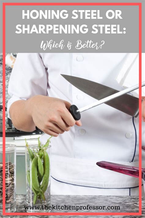 A honing steel basically pushes the edge of the knife back to the center and straightens it. The Honing Steel or Sharpening... | Best kitchen knives ...