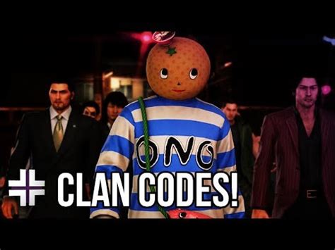 The list at the moment: YAKUZA 6 BEGINNER'S GUIDE - CLAN CREATOR + CODES! - YouTube
