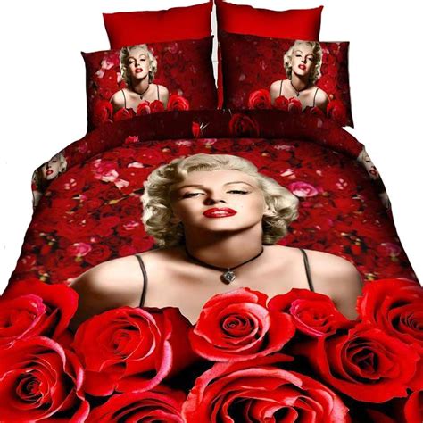 Marilyn monroe gift bag, blankets set, rose comforter set, rose comforter. Sutton Home Textile,unique 3d Bedding Sets,marilyn Monroe ...