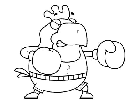 By best coloring pagesjuly 26th 2018. A Kick Boxing Chicken Coloring Page - Free Printable ...
