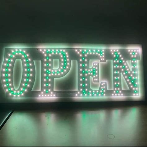 Led Business Open Sign Series 10x30 Inches Green Color | Etsy