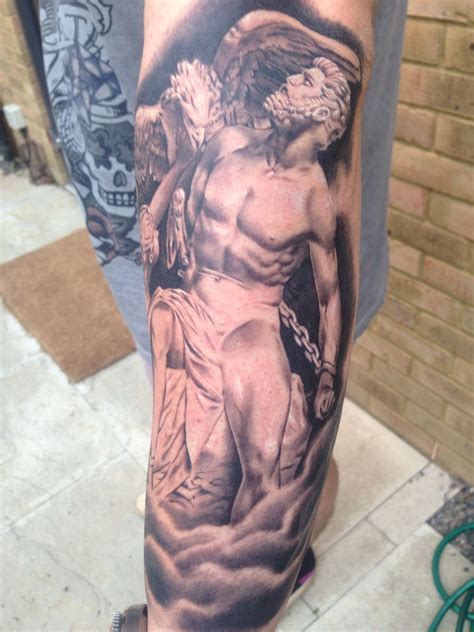 Show your inner devil with one of these designs! Prometheus Greek god sleeve tattoo | Greek tattoos, Mythology tattoos, Sleeve tattoos