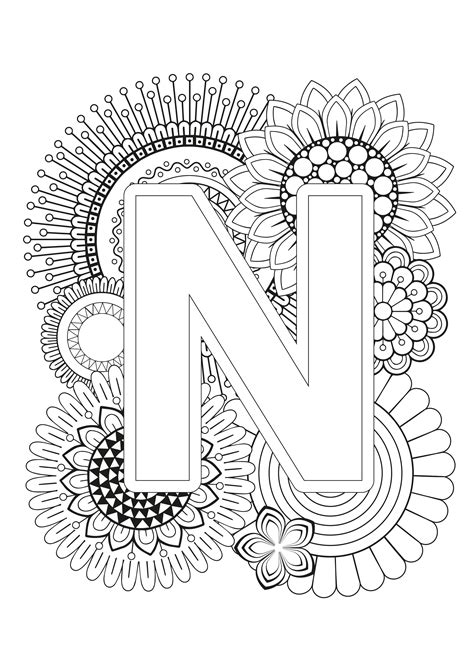 10 matching requests on the forum. Mindfulness Coloring Page - Alphabet | Mandala coloring ...