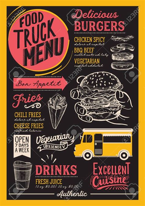 We are proud to announce the reopening of primo's mexican grill in white rock, british columbia. Food truck menu for street festival. Design template with ...