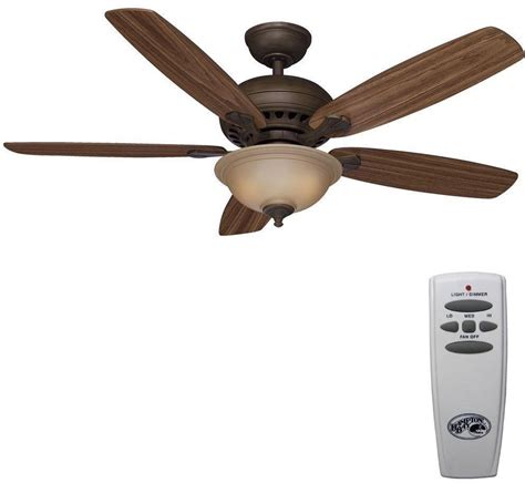 Ceiling fans regulate temperature in all seasons, beautify your home, saves you money on heating and cooling bills, and provide necessary ceiling light. Southwind 52 In. Indoor Venetian Bronze Ceiling Fan w/ Light Kit Remote Control #HamptonBay ...