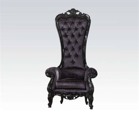 Raven Black Fabric Tufted Back Accent Chair | Accent chairs, Fabric accent chair, Black accent chair