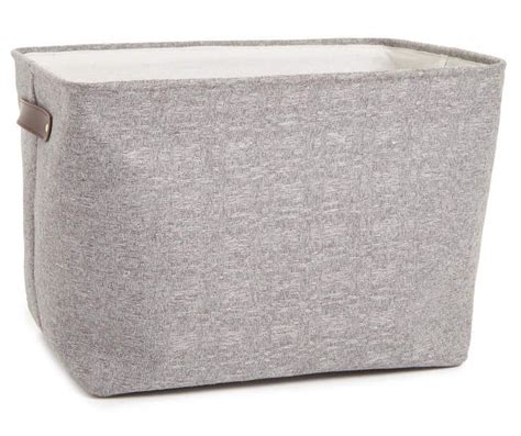 Maybe you would like to learn more about one of these? Gray Cotton Dacron Canvas Bins with Faux Leather Handles ...