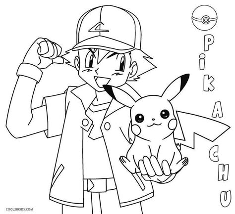 Pokemon coloring pages collection in excellent quality for kids and adults. Ash And Pikachu Coloring Pages | Pikachu coloring page ...