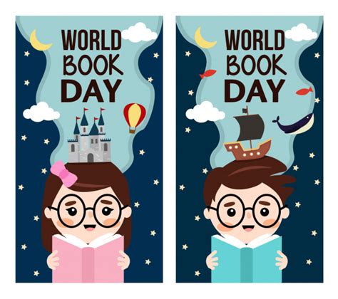 In spagna libri e rose in dono. Banner giornata mondiale del libro con bambini e fiabe | Vettore Premium
