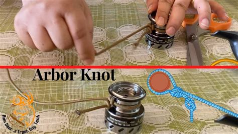 How to tie line on a fishing reel? Arbor Knot: How to attach a backing to the reel! - YouTube