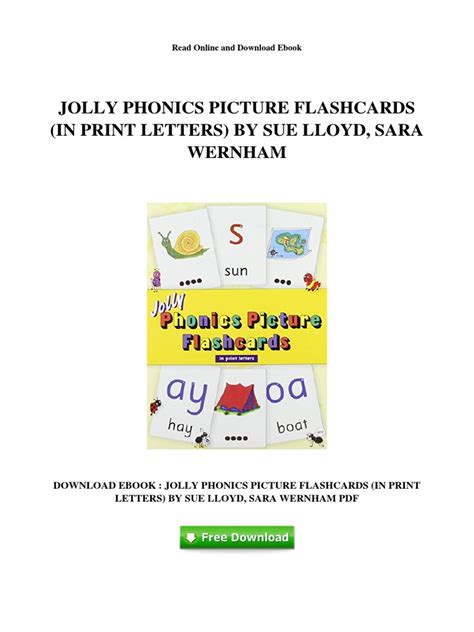 Jolly phonics is a practical approach to teaching basics of english through synthetic phonics. jolly-phonics-picture-flashcards-in-print-letters-by-sue ...