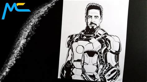 Mensen maken foto's als hij voorbij rijdt. 19. My Drawing - Iron Man / Tony Stark / Robert Downey ...