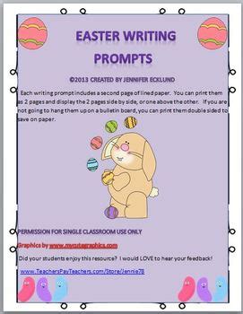 Are your kids tired of the same old writing prompts? Easter Writing Prompts- Chocolate Bunny Comes Alive! Fun ...