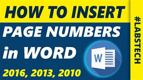To begin page numbering on the third page: How to Insert Page Numbers In Word 2010 - STARTING FROM A ...