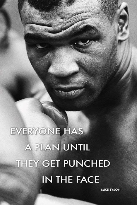 That's simple, says the old man. Mike Tyson - Everyone Has A Plan Until They - plakat | Sklep ePlakaty.pl