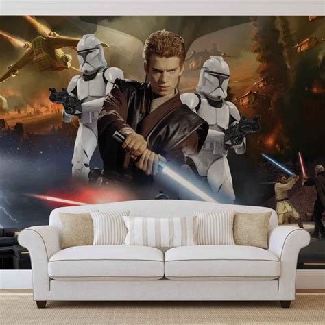 Of het nu om uw woonkamer, slaapkamer of kantoor gaat. Star Wars Attack Clones Anakin Skywalker Fotobehang, Behang - Bestel nu op EuroPosters.nl
