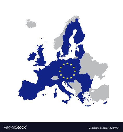 Create maps like this example called european union in minutes with smartdraw. European union map with stars of the eu Royalty Free Vector