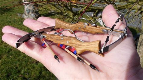 Diy pvc survival compound crossbow: How to make a Mini Crossbow Scale 1:10 smallest shooting ...